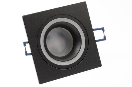 Halogenová Podhledové svítidlo GU10, IP44 Stálá Čtvercová Černá CLARO LUMILED