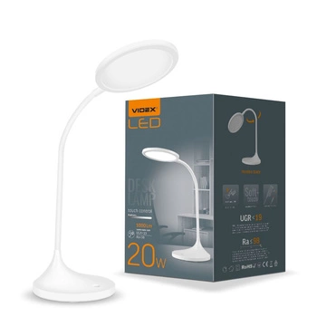 Stolní LED lampa VIDEX stmívatelná flexibilní 20W 4100K bílá