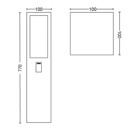 Venkovní lampa Philips HUE Impress Post Lantern 17432/30/P7 77cm