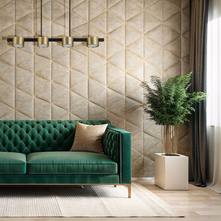 Stropní závěsné svítidlo 4x GX53 Black Gold MIRELLA Sanico Goldlux