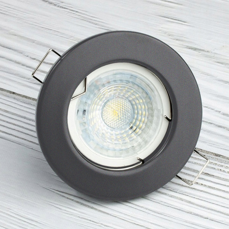 ARDALI pevné kulaté halogenové svítidlo pod omítku grafitový plech MR16 GU10 LUMILED