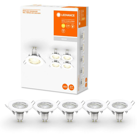 LED panelové bodové svítidlo 2,6W 230lm 3000K teplá bílá Ledvance pro zapuštěnou montáž