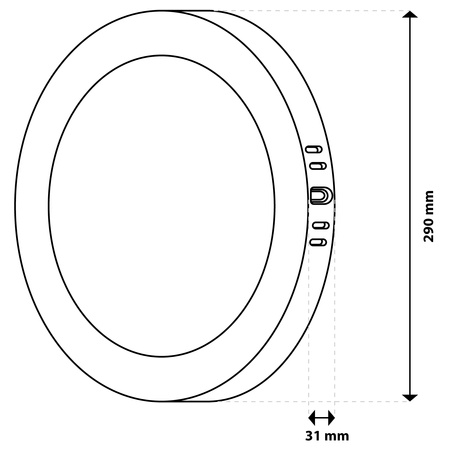 LED stropní svítidlo pro povrchovou montáž 24W Kruhové 4000K GLOW White LUMILED