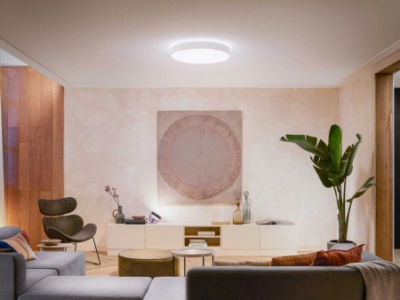 LED Plafond Enrave White 48W 55cm CCT PHILIPS HUE Bluetooth stropní svítidlo + stmívač