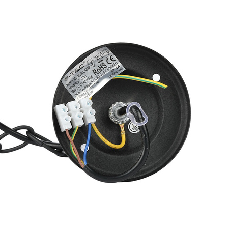 E27 Závěsná zahradní lampa na řetízku Černá VT-735 V-TAC