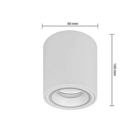 Halogenový reflektorový bodový reflektor GU10 s povrchovou montáží kulatý bílý Masterled