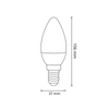 LED žárovka C37 E14 7W 640lm 3000K Warm 150° Sanico Goldlux