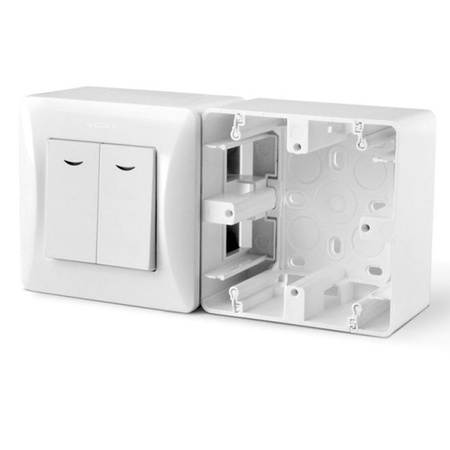 Elektrická krabice pro povrchovou montáž bílá BINERA VIDEX