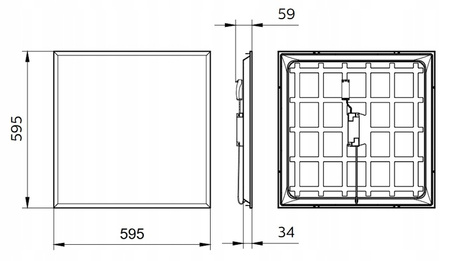 LED panel pod omítku 34W 3400lm 4000K 60x60cm PHILIPS
