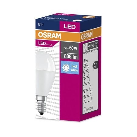 E14 P45 LED žárovka 8W = 60W 806lm 4000K neutrální bílá Hodnota OSRAM