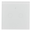 Bílý dvojitý Wi-Fi LED TOUCH skleněný vypínač