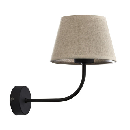 Nástěnné svítidlo CHICAGO LINEN stínidlo černá a béžová Loft E27 4186 TK Lighting