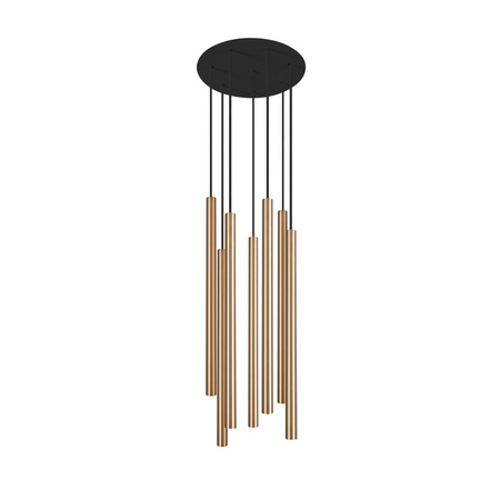 Stropní svítidlo LASER 8921 Nowodvorski Gold 7xG9 Pendant Steel ?30 cm Minimalist