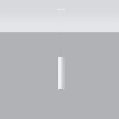 LAGOS 1 GU10 Závěsné stropní svítidlo Minimalistická bílá SOLLUX