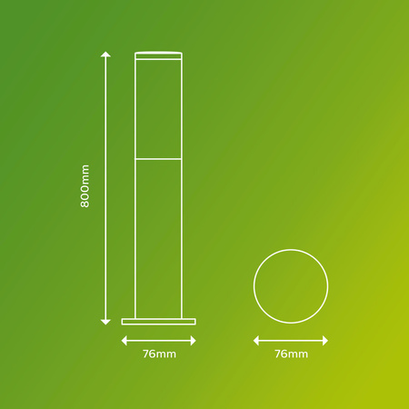 Venkovní LED zahradní svítidlo UTRECHT myGarden E27 IP44 Tyč 80cm Antracit PHILIPS