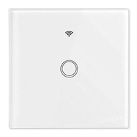 Jediný bílý Wi-Fi LED TOUCH skleněný vypínač