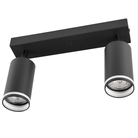 Nástěnné a stropní bodové svítidlo 2x GU10 černé PARIS Sanico Goldlux