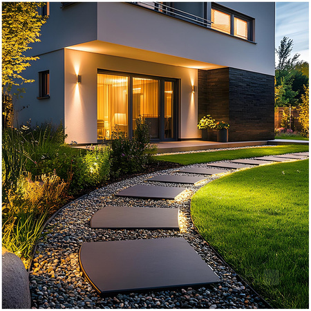 Zahradní venkovní nástěnné svítidlo 2x GU10 IP54 Black Querk Kobi