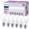 6x LED Žárovka E27 A60 7W = 60W 806lm 2700K Teplá bílá Filament Milky PHILIPS
