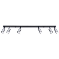 WINX 6L 6xGU10 Reflektorové stropní svítidlo Moving Black Chrome Modern SOLLUX