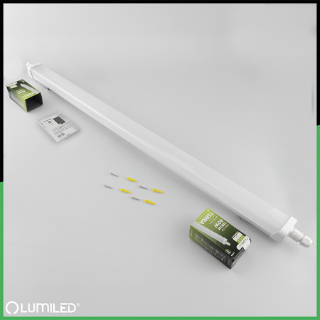 Hermetická LED dílenská lampa 120cm Garáž 60W 4000K Voděodolná TERRA LUMILED