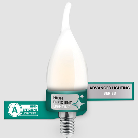 6x LED žárovka E14 svíčka BA35 2,2W 470lm = 40W 2700K teplá bílá 360° Filament energetická třída A LUMILED