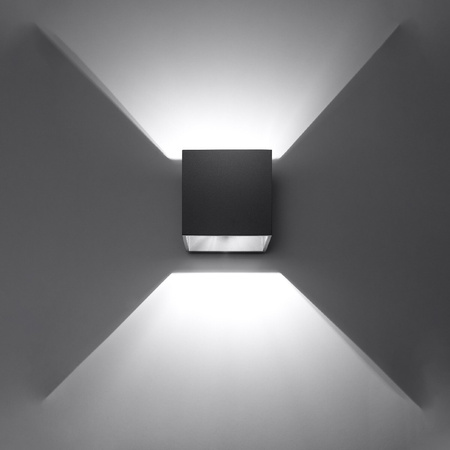 Nástěnné svítidlo QUAD 1 G9 Cube top and bottom Minimalist Black SOLLUX