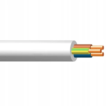 Kabel YDY 450/750V 3x1.5mm Bílý 1m KABEL ELEK.