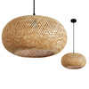 Bambusová dekorativní závěsná lampa E27 Boho Belmo Kobi