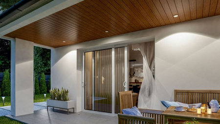 Halogenové Hermetické Koupelnové svítidlo IP44, Bílá AQUS + LED GU10 36° 6W 3000K LUMILED