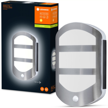 Nástěnné svítidlo fasádní nástěnné svítidlo 12.5W 630lm 3000K Pohybový senzor Endura STYLE PLATE WALL LEDVANCE