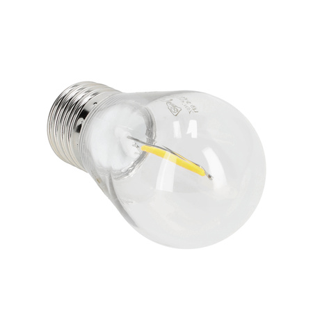 LED žárovka E27 Ball 1W 50lm 3000K Warm 220° Kobi