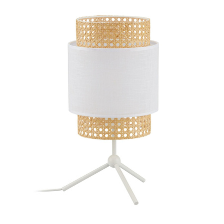 BOHO WHITE Ratanová stolní lampa White Boho Style E27 6565 TK Lighting