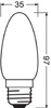 LED žárovka B35 Candle E27 4W = 40W 470lm 4000K Neutral 300° Retrofit Filament CLASSIC Osram