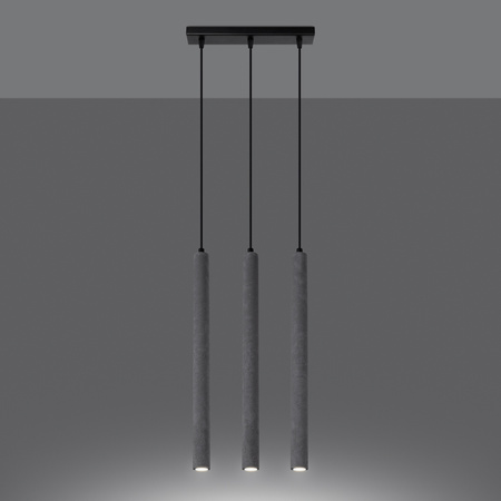 PASTELO 3L 3xG9 Betonové stropní závěsné svítidlo Moderní SOLLUX