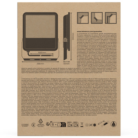 LED reflektor 100W 15000lm 4000K IP66 černý LEDVANCE reflektor