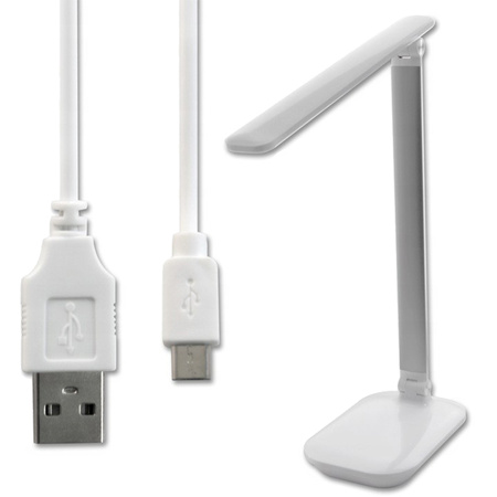 LED noční stolní lampa 5W CCT 3v1 3000-6000K USB školní bílá