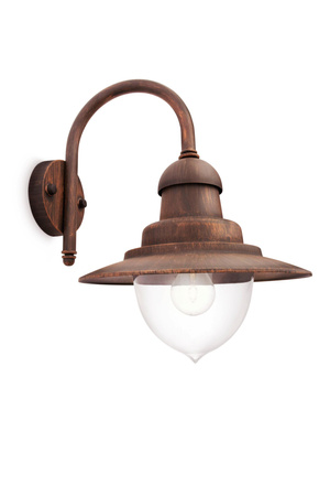 Zahradní lampa LED nástěnná lampa RAINDROP myGarden E27 IP44 Lucerna pro Down Brown PHILIPS