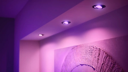 3x LED svítidlo pro zapuštěnou montáž 4,2 W 400 lm IP20 Bílá a Color Ambiance RGB + TW Black Smart SMART Zigbee Bluetooth Centura Philips HUE