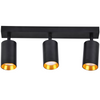 Stropní a nástěnné svítidlo LED svítidla 3 x GU10 MARIBEL Black GOLDLUX (Polux)