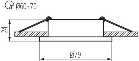 Halogenová bodová LED dioda GU5,3 Round Aluminum Radan Kanlux pro zapuštěnou montáž