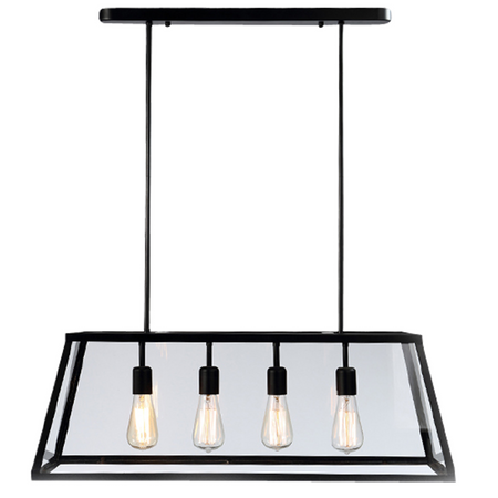 IL MIO FINLAND Lustrová závěsná stropní lampa 4xE27 Černá - GOLDLUX (Polux)