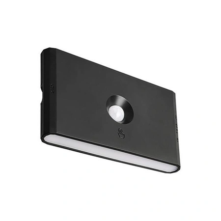 LED dobíjecí lampa 1W 170lm 3000/4000/6500K CCT 180° se senzorem pohybu Stmívatelná černá Wolf Masterled