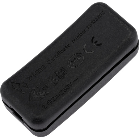 Přepínač vypínač kolébkový na kabelu, Černá LUMILED