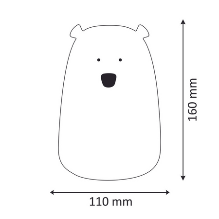 LED dekorativní lampa s baterií BEAR TAP TAP White GOLDLUX (Polux) 16cm