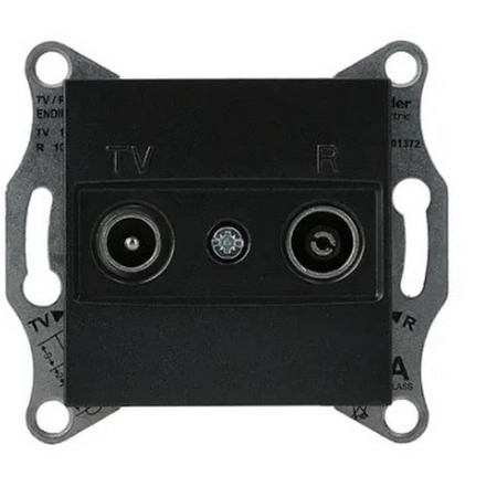 Jeden RTV terminál Anténní zásuvka 1dB bez rámu Asfora Anthracite