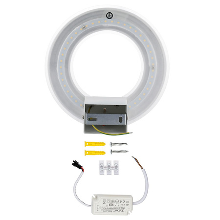 LED nástěnné svítidlo 9W 3000K IP20 Ring White VT-710 V-TAC