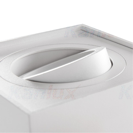 Kruhové stropní bodové svítidlo nastavitelné GU5.3 GU10 Square White Mini Kanlux