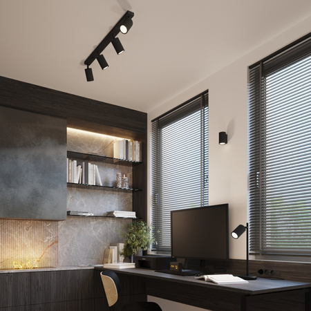 Bodové reflektorové stropní svítidlo Tuba 4x GU10 Black Carbon Deep Space SL.1584 Sollux