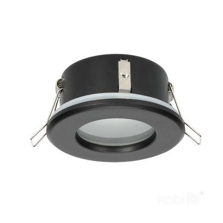 Zapuštěné halogenové bodové svítidlo GU10 černé kulaté Kobi